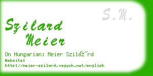 szilard meier business card